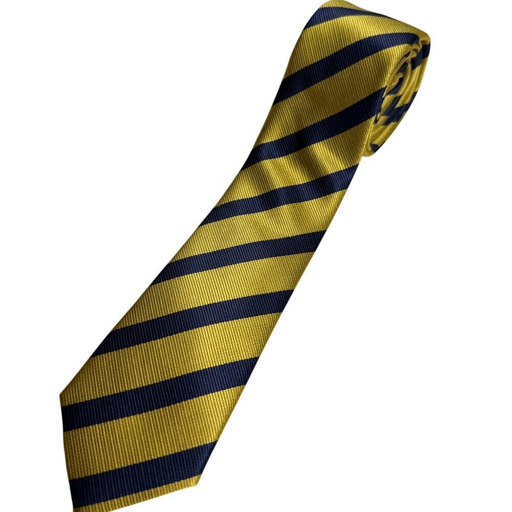 Otaa Australia Blue Yellow Striped Microfiber Tie 60in — image 4 of 8